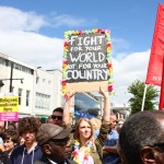 Antyrasistowska demonstracja w Southampton UK Anglia (1)
