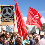Antyrasistowska demonstracja w Southampton UK Anglia (2)