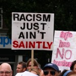 Antyrasistowska demonstracja w Southampton UK Anglia (5)