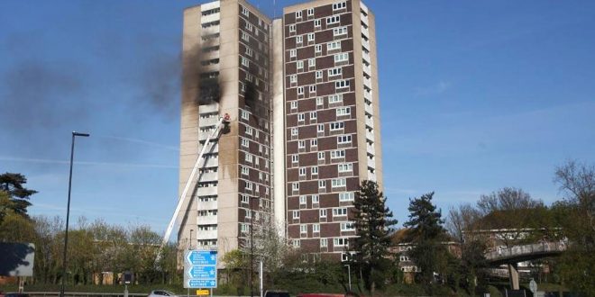 Mieszkanie w Southampton Redbrige Towers stanęło w płomieniach